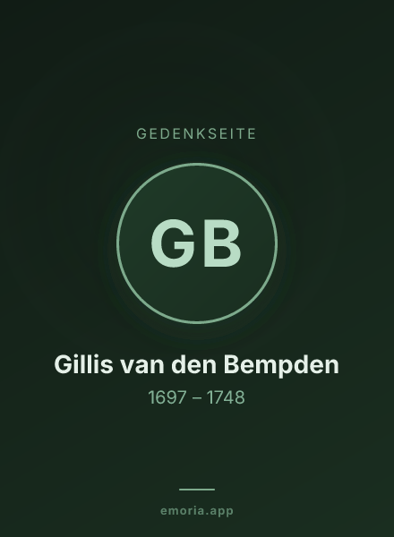 Gedenkportrait von Gillis van den Bempden
