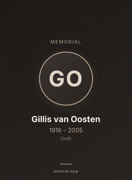 Memorial portrait of Gillis van Oosten