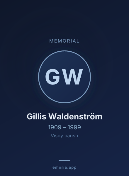 Memorial portrait of Gillis Waldenström