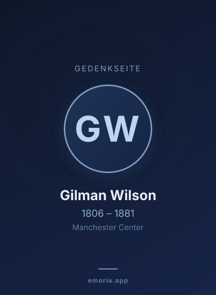 Gedenkportrait von Gilman Wilson
