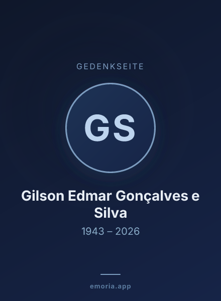 Gedenkportrait von Gilson Edmar Gonçalves e Silva