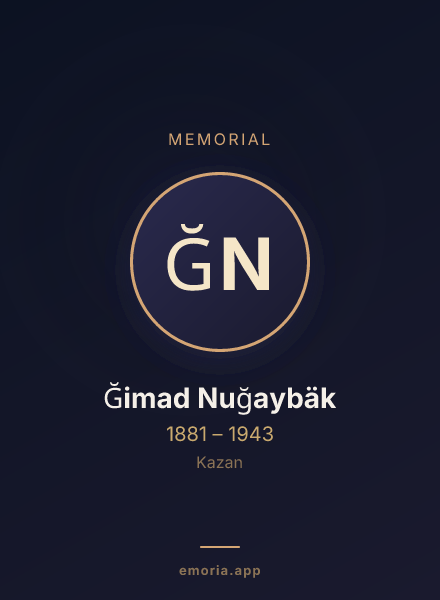 Memorial portrait of Ğimad Nuğaybäk