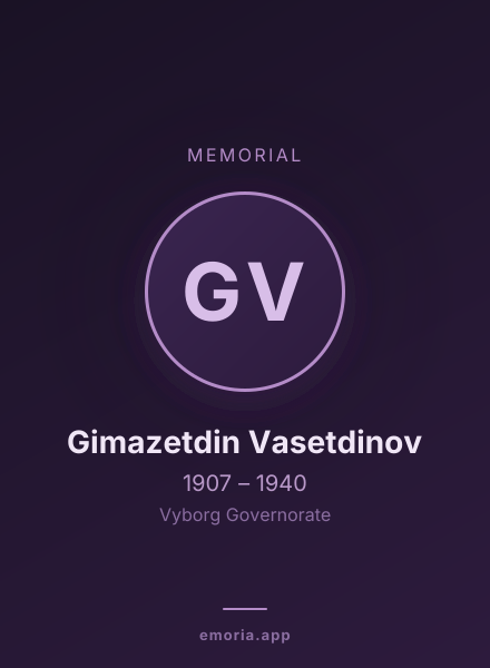 Memorial portrait of Gimazetdin Vasetdinov