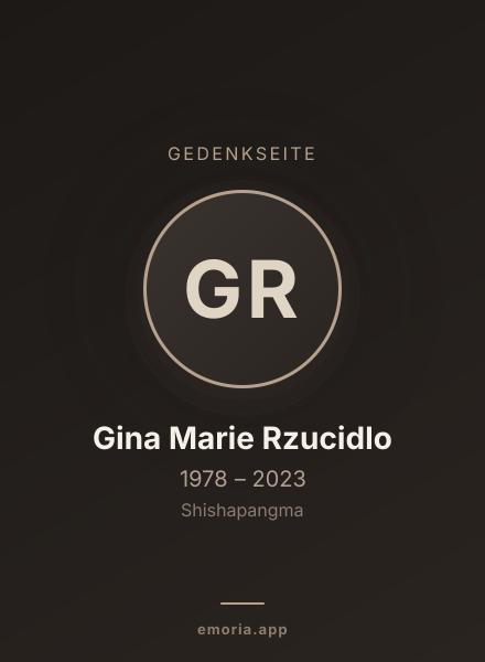 Gedenkportrait von Gina Marie Rzucidlo