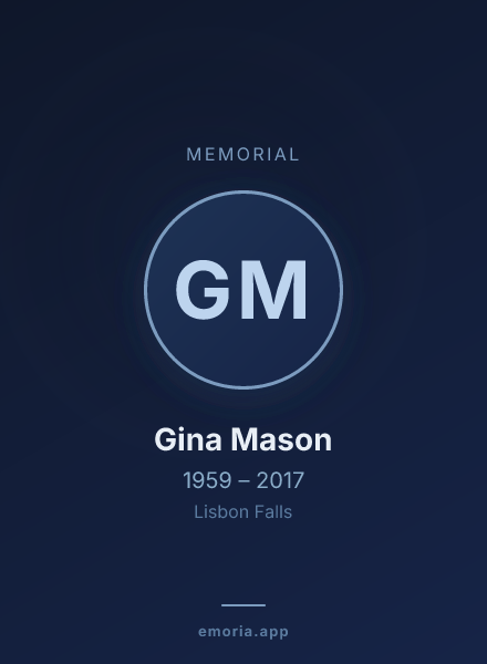 Memorial portrait of Gina Mason
