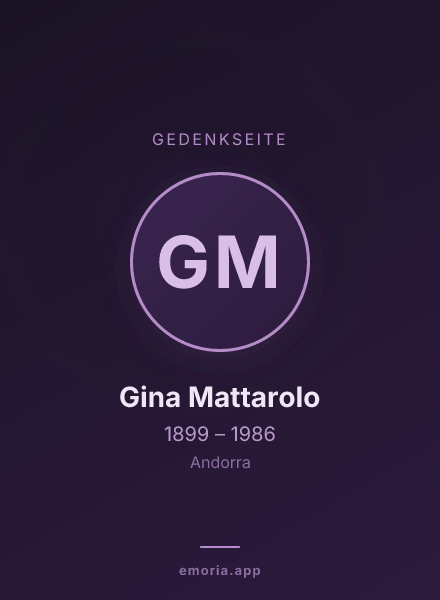 Gedenkportrait von Gina Mattarolo