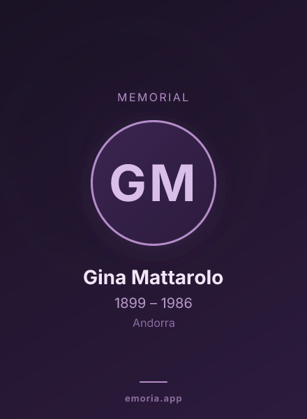 Memorial portrait of Gina Mattarolo