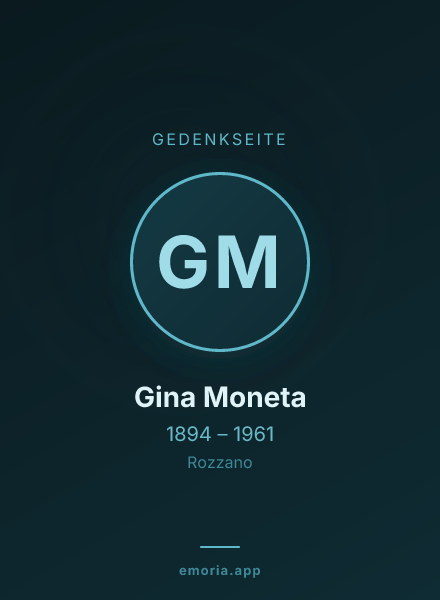Gedenkportrait von Gina Moneta