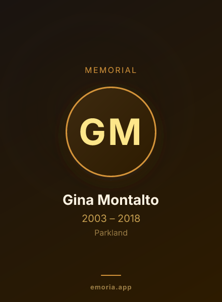 Memorial portrait of Gina Montalto