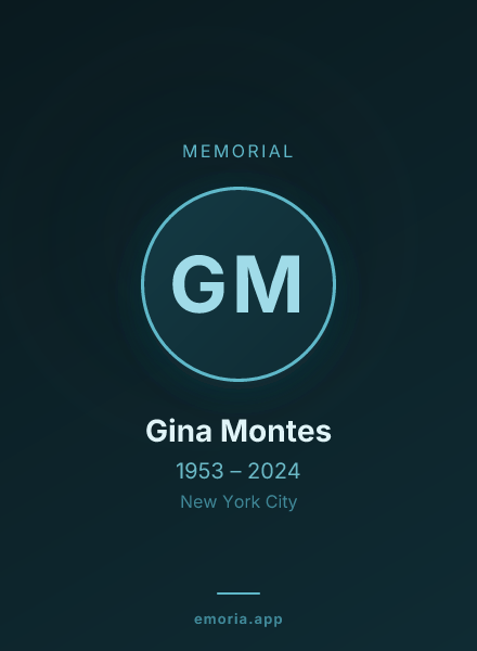 Memorial portrait of Gina Montes
