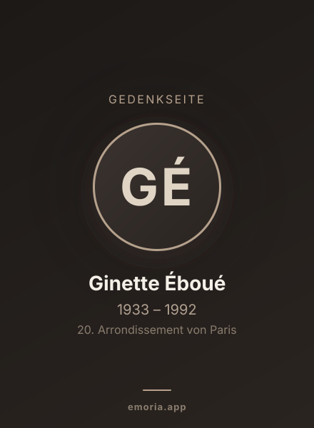 Gedenkportrait von Ginette Éboué