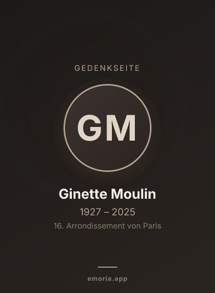 Gedenkportrait von Ginette Moulin