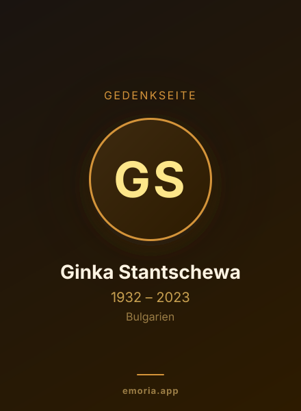 Gedenkportrait von Ginka Stantschewa