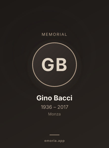 Memorial portrait of Gino Bacci