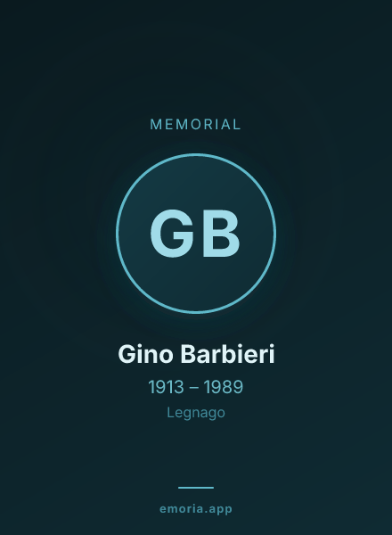 Memorial portrait of Gino Barbieri