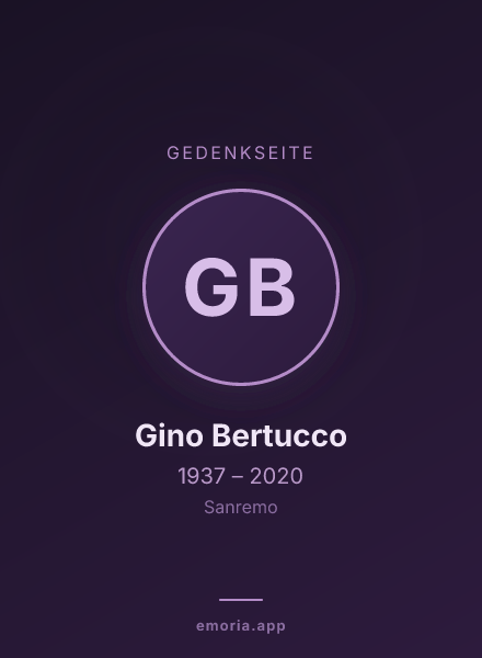 Gedenkportrait von Gino Bertucco