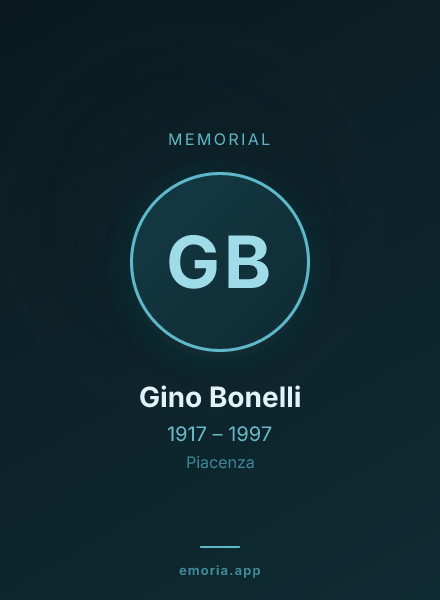 Memorial portrait of Gino Bonelli