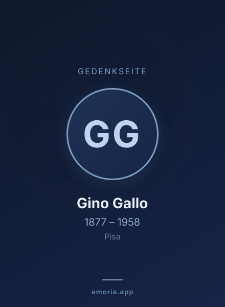 Gedenkportrait von Gino Gallo