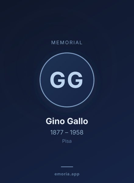 Memorial portrait of Gino Gallo