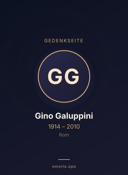 Gedenkportrait von Gino Galuppini