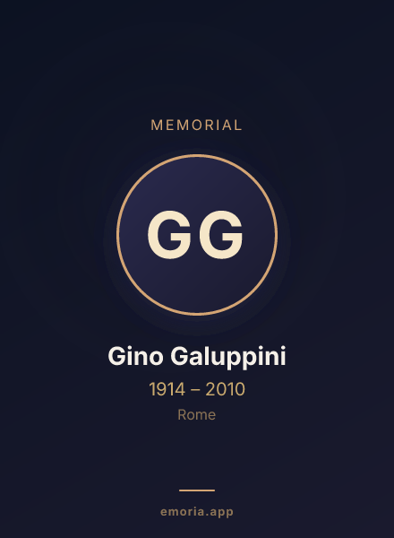 Memorial portrait of Gino Galuppini
