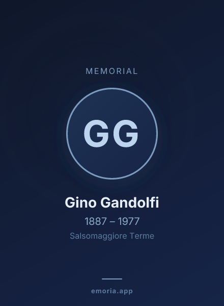 Memorial portrait of Gino Gandolfi