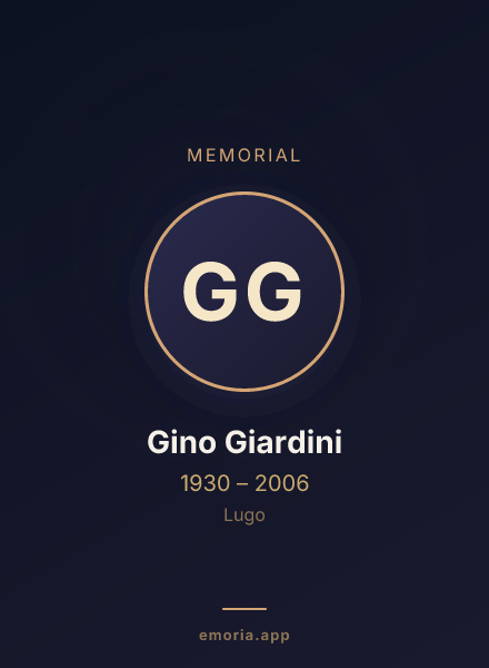 Memorial portrait of Gino Giardini