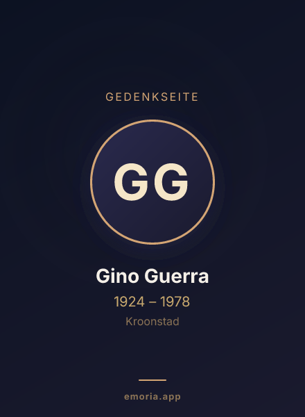 Gedenkportrait von Gino Guerra