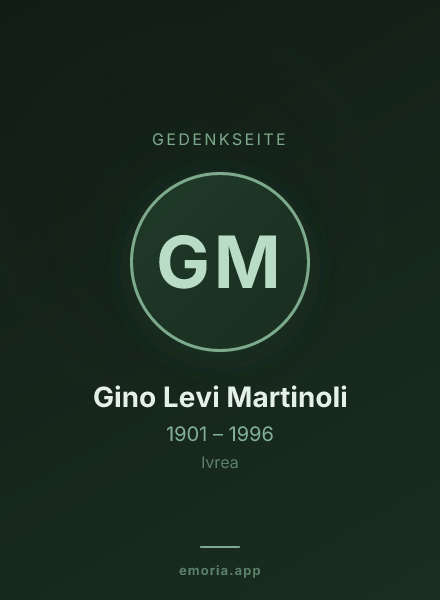 Gedenkportrait von Gino Levi Martinoli