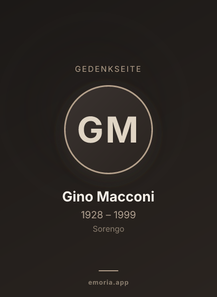 Gedenkportrait von Gino Macconi
