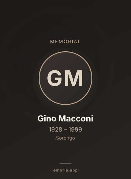 Memorial portrait of Gino Macconi