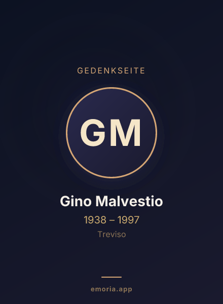 Gedenkportrait von Gino Malvestio