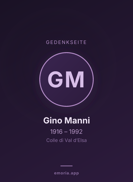Gedenkportrait von Gino Manni