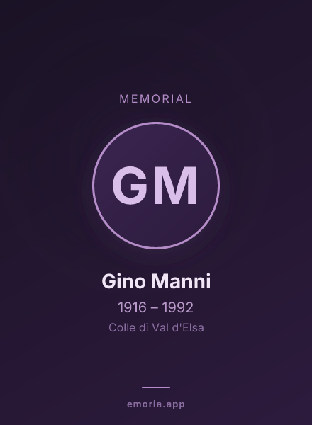 Memorial portrait of Gino Manni