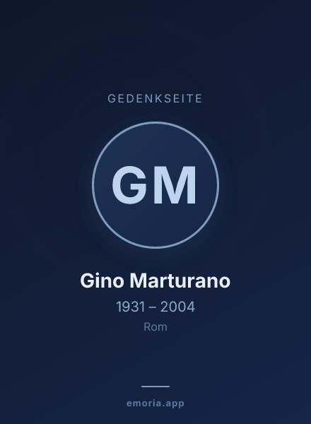 Gedenkportrait von Gino Marturano