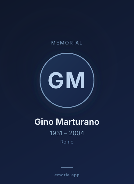 Memorial portrait of Gino Marturano