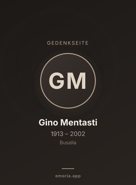 Gedenkportrait von Gino Mentasti