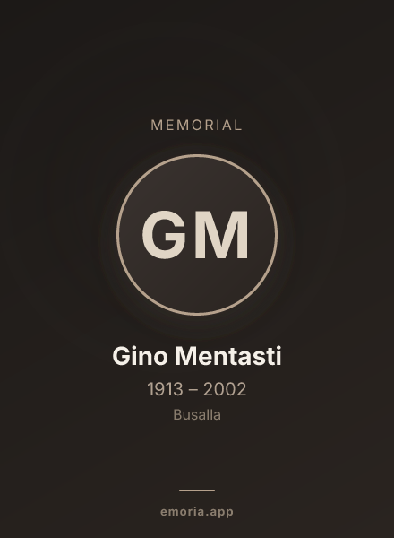 Memorial portrait of Gino Mentasti
