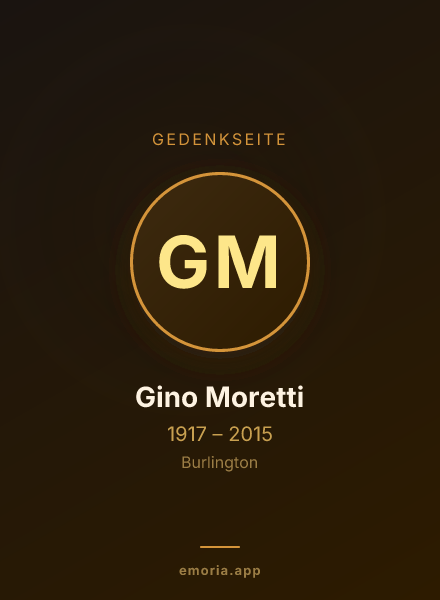 Gedenkportrait von Gino Moretti
