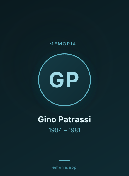 Memorial portrait of Gino Patrassi