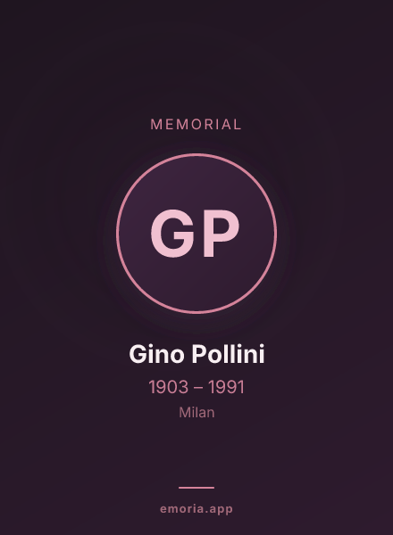 Memorial portrait of Gino Pollini