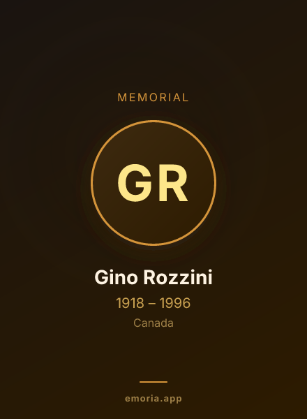 Memorial portrait of Gino Rozzini