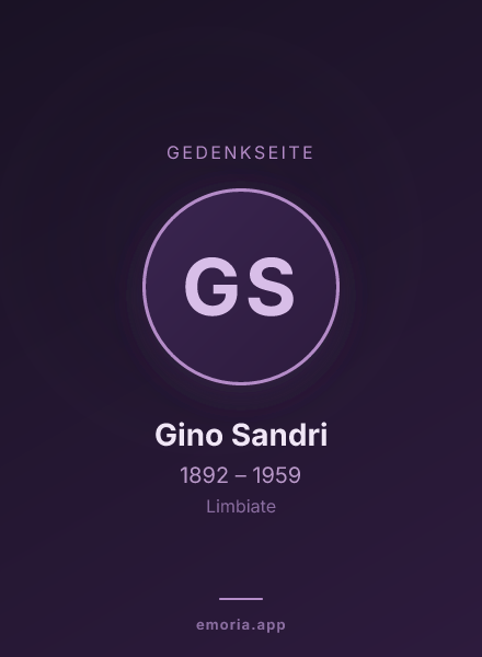 Gedenkportrait von Gino Sandri