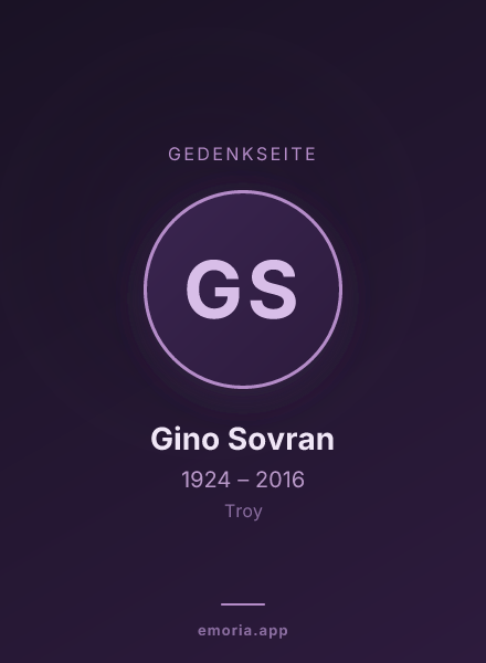 Gedenkportrait von Gino Sovran