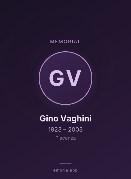 Memorial portrait of Gino Vaghini