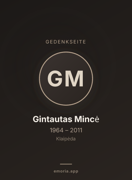 Gedenkportrait von Gintautas Mincė