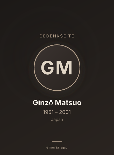 Gedenkportrait von Ginzō Matsuo
