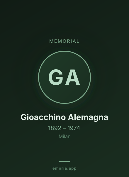 Memorial portrait of Gioacchino Alemagna