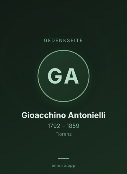 Gedenkportrait von Gioacchino Antonielli