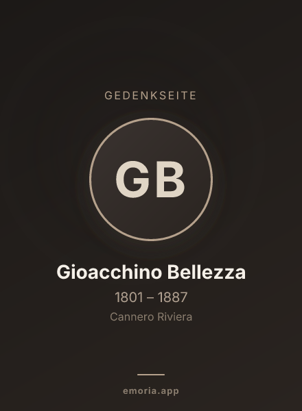 Gedenkportrait von Gioacchino Bellezza